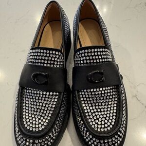 Authentic Coach Leah Loafer with Crystal Rhinestones